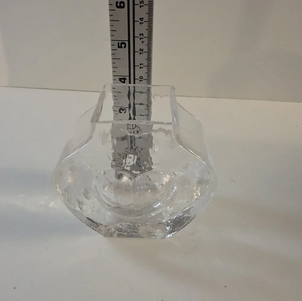 Sea Of Glasbruk Sweden Art Glass Vase Heart 4